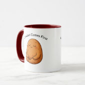 Calm Potato Persona Neutral Minimal Cartoon Art Tasse (Vorderseite Links)