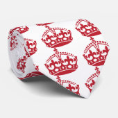 CALM-Rotkronenmuster behalten Krawatte (Gerollt)