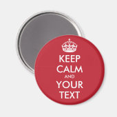 Calm Round Magnet behalten - personalisierter Text (Vorderseite/Rückseite)