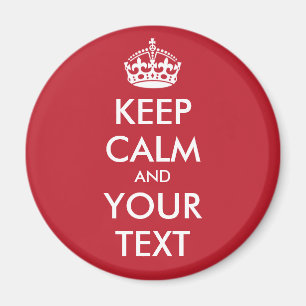 Calm Round Magnet behalten - personalisierter Text