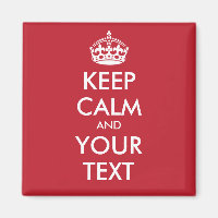 Calm Round Magnet behalten - personalisierter Text