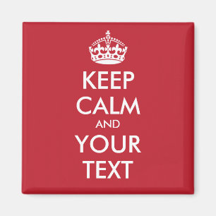 Calm Round Magnet behalten - personalisierter Text