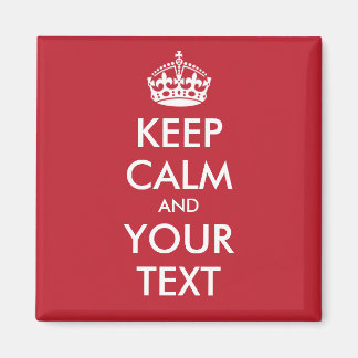 Calm Round Magnet behalten - personalisierter Text