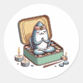  Calm Sardine Zen Master Sticker (Vorderseite)