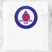 Calm Scooter auf Mod-Ziel behalten Runder Aufkleber (Tasche)