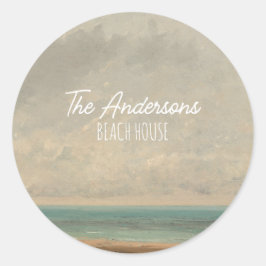 Calm Sea 1866 Gustave Courbet National Gallery Runder Aufkleber