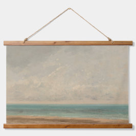 Calm Sea 1866 Gustave Courbet National Gallery Wandteppich Mit Holzrahmen