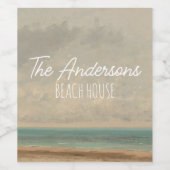 Calm Sea 1866 Gustave Courbet National Gallery Weinetikett (Einzelnes Label)