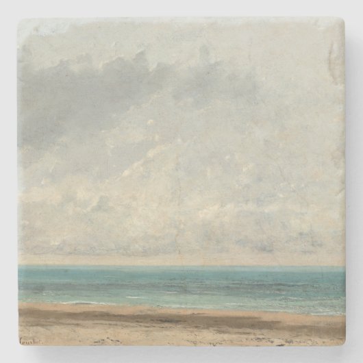 Calm Sea - Gustave Courbet Steinuntersetzer (Vorderseite)