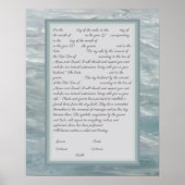 Calm Seas Ketubah mit kanadischem Reformtext Poster (Vorne)