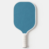 Calm & simple Blue linen textured background  Pickleball Schläger (Vorderseite)