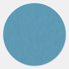 Calm & simple Blue linen textured background  Runder Aufkleber