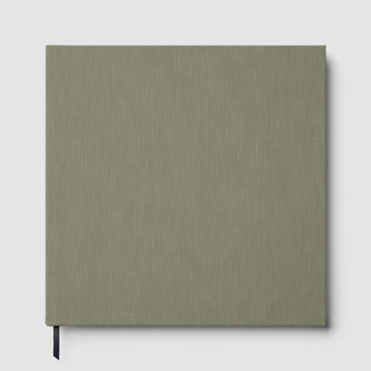 Calm & simple olive green textured background  gästebuch (Vorderseite)