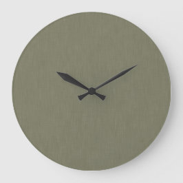 Calm & simple olive green textured background  große wanduhr