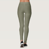 Calm & simple olive green textured background  leggings (Rückseite)