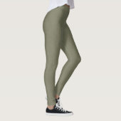 Calm & simple olive green textured background  leggings (Rechts)