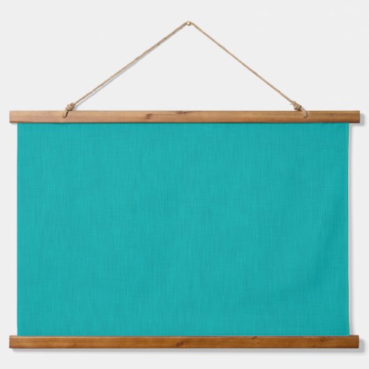 Calm & simple  Turquoise textured background  Wandteppich Mit Holzrahmen (Vorne)