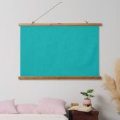 Calm & simple  Turquoise textured background  Wandteppich Mit Holzrahmen (Schlafzimmer)