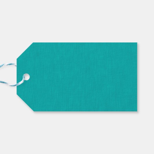 Calm & simple visual teal textured background  geschenkanhänger (Rückseite Horizontal)