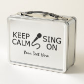 Calm & Sing für benutzerdefinierten Text behalten Metall Brotdose (Rückseite)