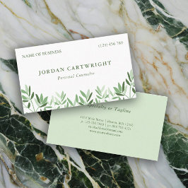 Calm Soft Greenerity Blätter Therapeut Visitenkarte