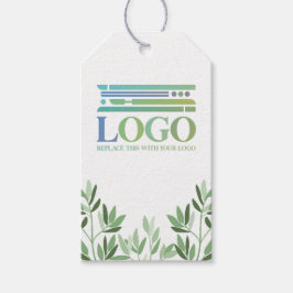 Calm Soft Greenery Verlasst Ihr Logo und Social Me Geschenkanhänger