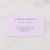 Calm Soft Lila Greenery Blätter - Therapeut Visitenkarte (Rückseite)