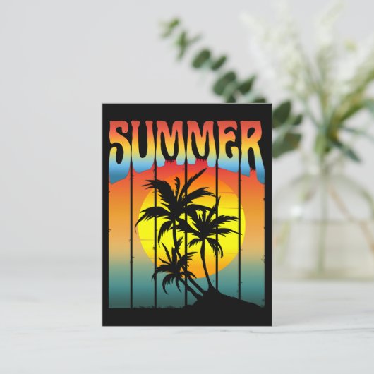 CALM SOMMER SUNSET POSTKARTE (Stehend Vorderseite)