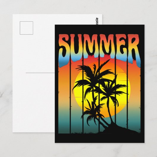 CALM SOMMER SUNSET POSTKARTE (Vorne/Hinten)