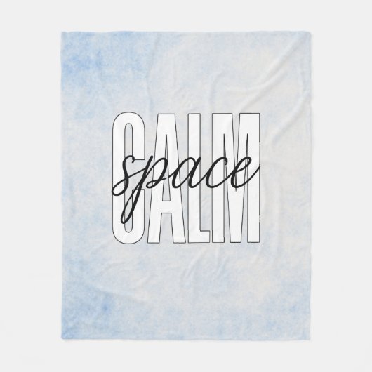 Calm Space Pastel Blue Cozy Fleecedecke (Vorderseite)