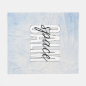 Calm Space Pastel Blue Cozy Fleecedecke (Vorderseite (Horizontal))