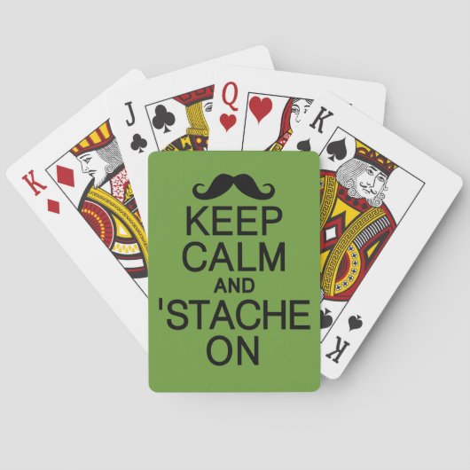 Calm & Stache auf Spielkarten behalten (Rückseite)