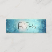 Calm stausty blue Tarot space star Business Card Mini Visitenkarte (Vorderseite)