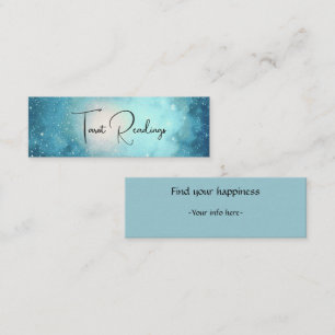 Calm stausty blue Tarot space star Business Card Mini Visitenkarte