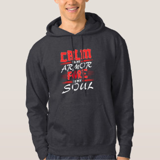 Calm strength – inspiring quote design hoodie