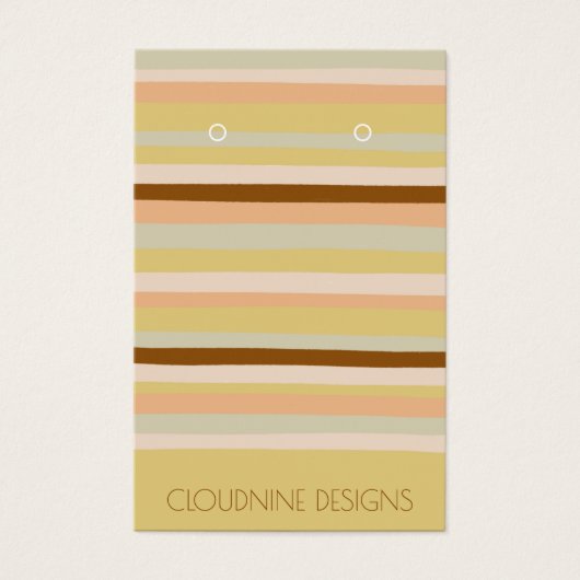 Calm Stripes Earring Necklace Juwelier Display Car (Vorderseite)