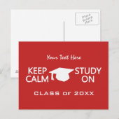 Calm & Study behalten auf benutzerdefinierten Post Postkarte (Vorne/Hinten)
