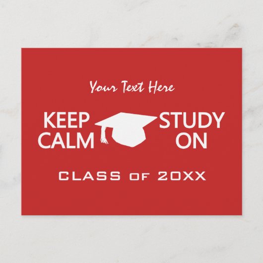 Calm & Study behalten auf benutzerdefinierten Post Postkarte (Vorderseite)