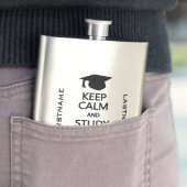 Calm & Study behalten auf dem "Custom Flask" Flachmann (Beispiel)