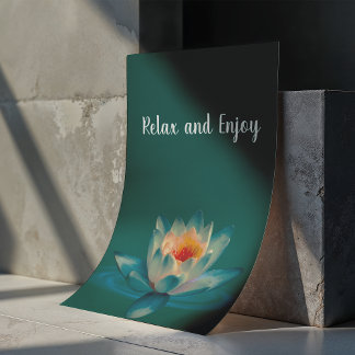 Calm Teal Spa Room Poster