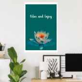 Calm Teal Spa Room Poster (Heimbüro)
