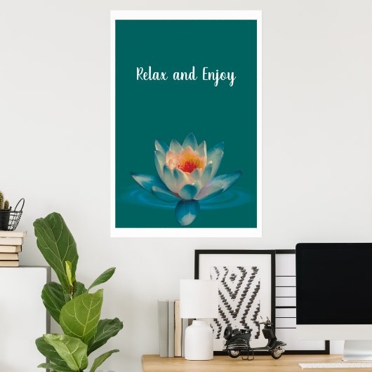 Calm Teal Spa Room Poster (Heimbüro)