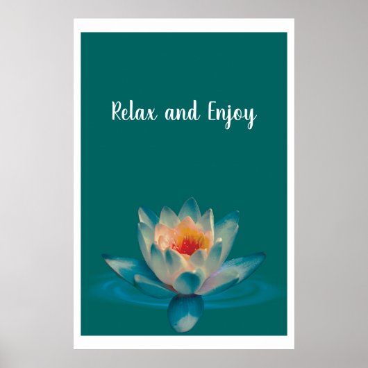 Calm Teal Spa Room Poster (Vorne)