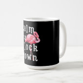 Calm The Flock Down Flamingo Funny Kaffeetasse (VorderseiteRechts)