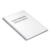 CALM TRAINING STRONG BOND – Minimal Dog Training Notizblock (Rechte Seite)