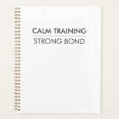 CALM TRAINING STRONG BOND – Minimal Dog Training Planer (Vorderseite)