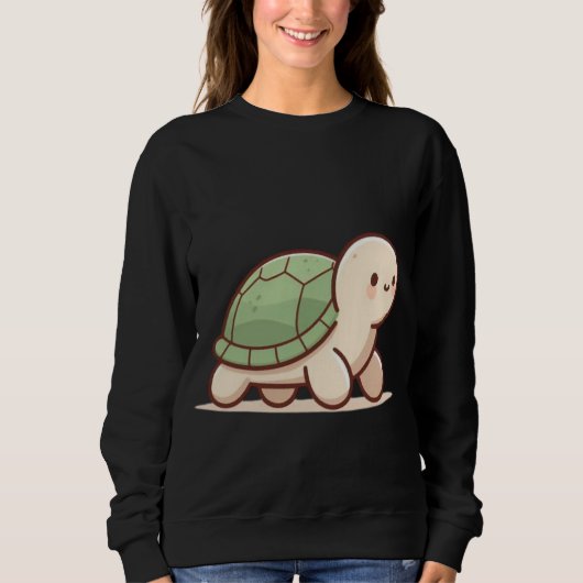 Calm Turtle – Take It Slow and Stay Cool Sweatshirt (Vorderseite)