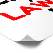 CALM UND ANWALT behalten Poster (Ecke)