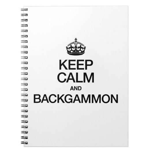 CALM UND BACKGAMMON behalten Notizblock (Vorderseite)