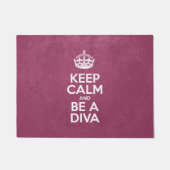 Calm und Be a Diva, rosa Leder, Typografie behalte Fußmatte (Vorderseite)
